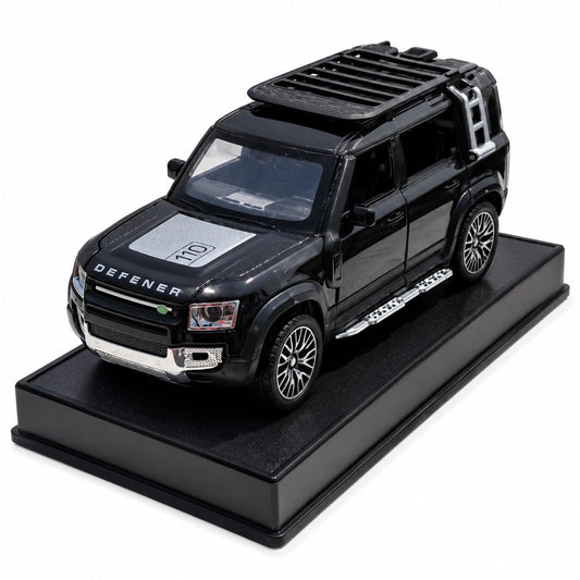 1:32 Diecast Defender SUV Model Car Openable Hood, Doors & Boot, Black