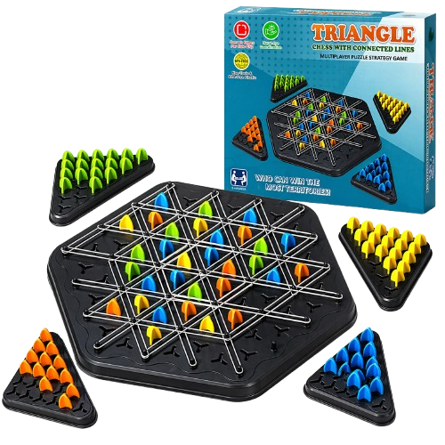 Triangle Strategy Board Game | Brain Boosting Puzzle Game for Kids & Adults (2–4 Players)