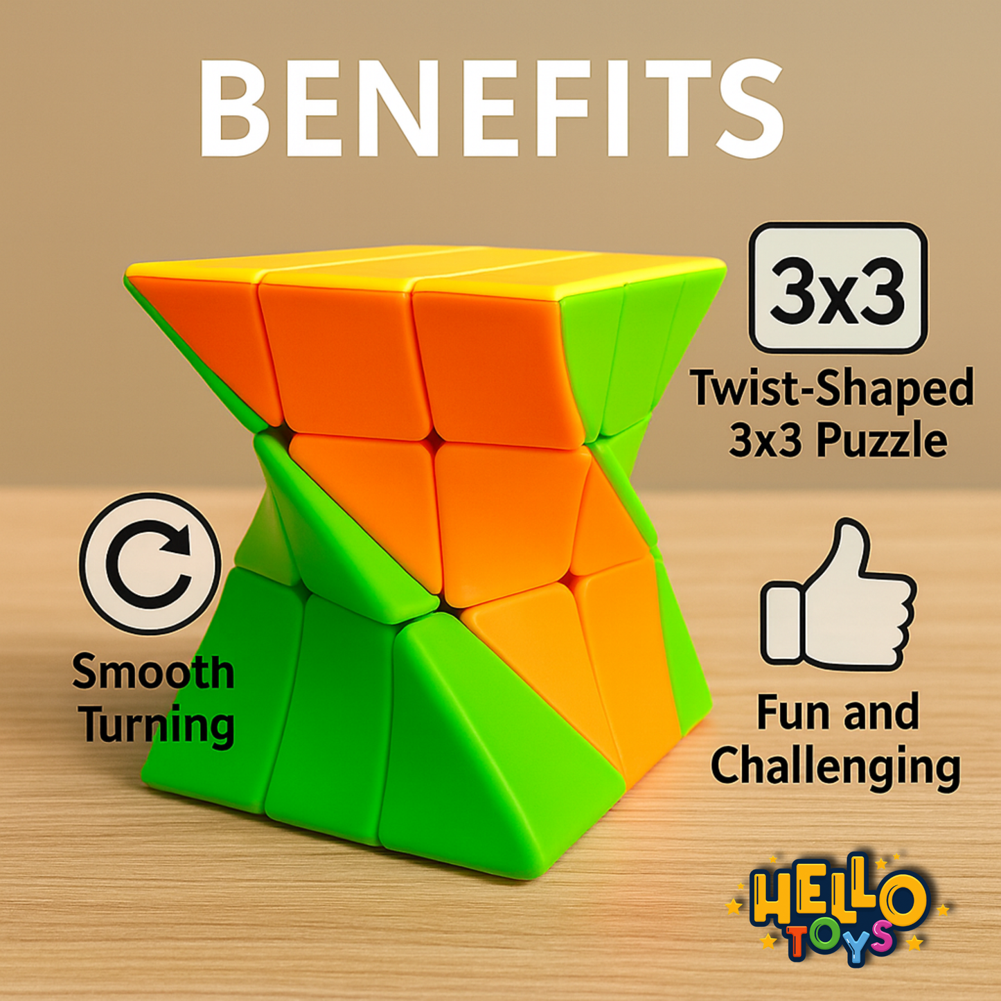 Hello Toys shape shifting twister cube in twisted form Benefits