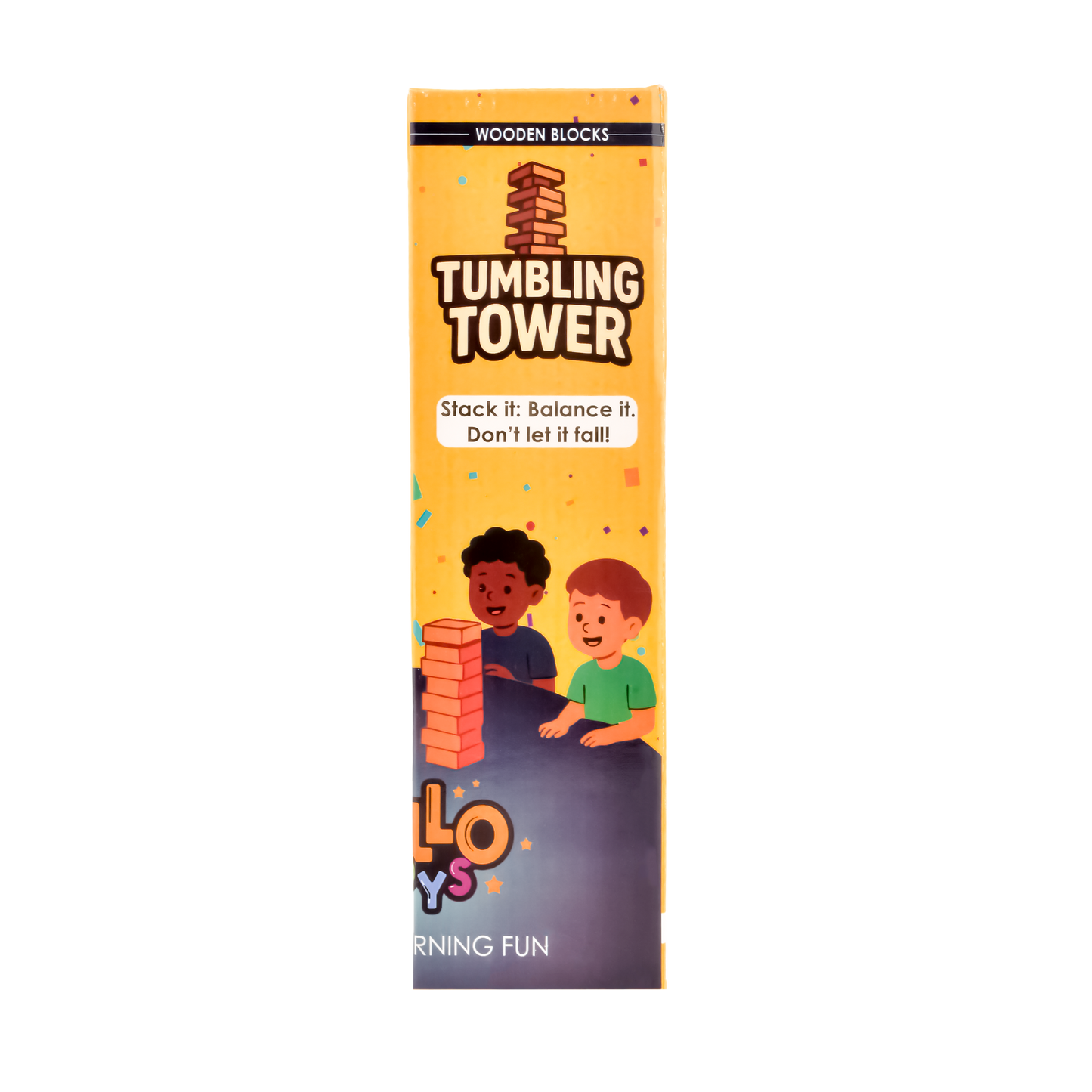 54 Pieces Wooden Tumbling Tower Game Wooden Stacking Blocks Toy for Kids & Family | Skill, Balance & Strategy Game | Indoor Party & Gift Game