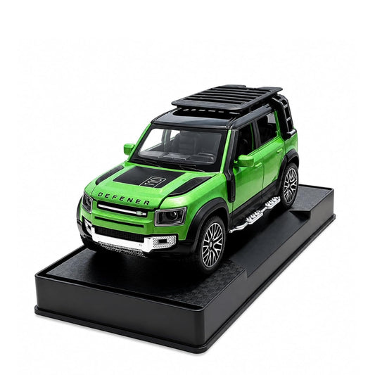 1:32 Diecast Defender SUV Model Car Openable Hood, Doors & Boot, Green