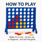Hello Toys Plot 4 Game for Kids & Family – Classic 4 in a Row Strategy Board Game with Colorful Coins | Indoor Outdoor Educational Fun Toy