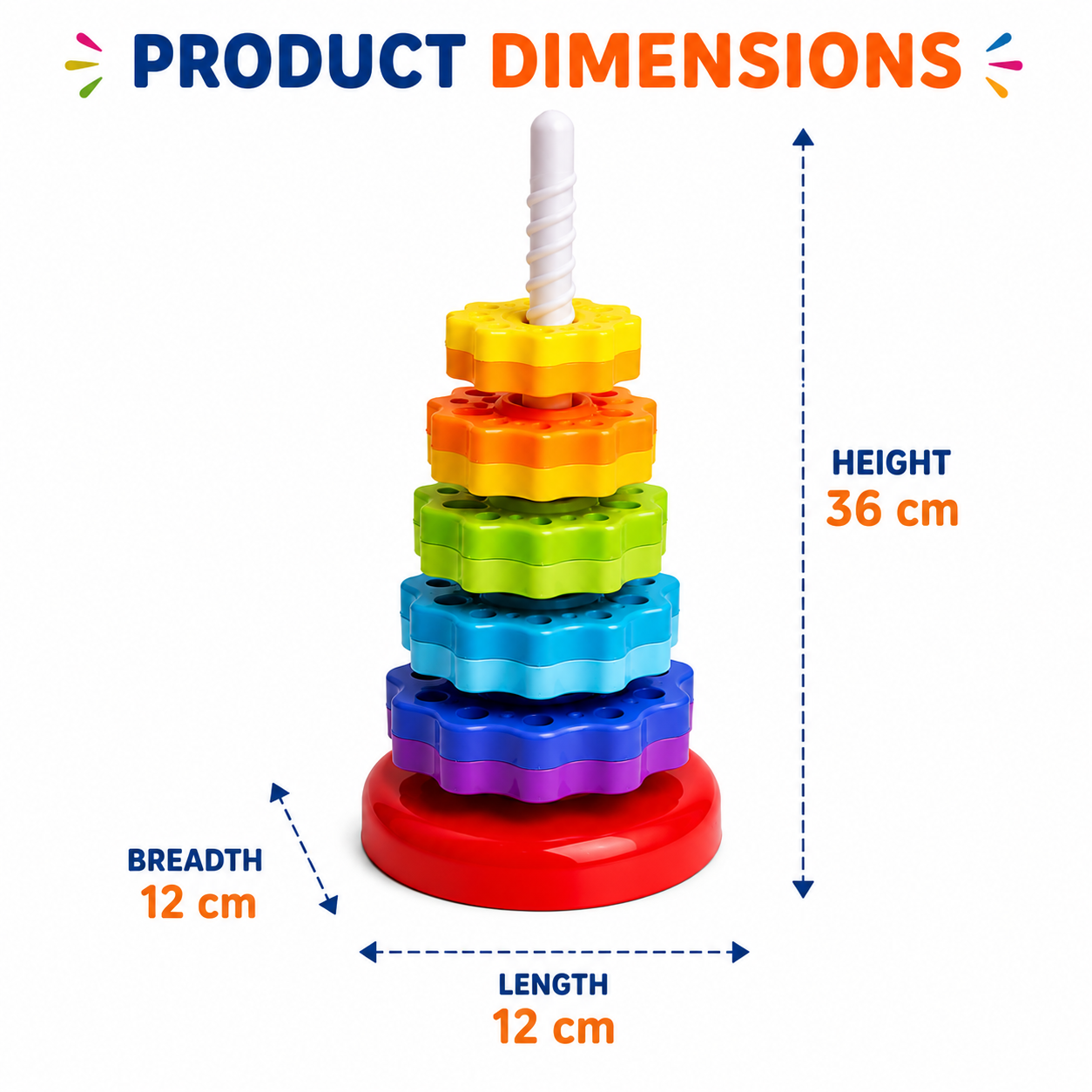 Montessori Gear Toy for Toddlers – Rotating Stacking Learning Toy (18+ Months)