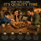 Premium Wooden Foldable Chess Set with Storage Box | 25 x 25 cm Chess Board