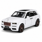 Hello Toys 1:32 Cullinan Die Cast Model Car for Kids, Pull Back Toy Car with Light & Sound, Openable Doors, Hood & Trunk, Metal Collectible SUV, White