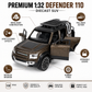 1:32 Diecast Defender SUV Model Car Openable Hood, Doors & Boot, Brown