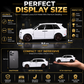Hello Toys 1:32 Cullinan Die Cast Model Car for Kids, Pull Back Toy Car with Light & Sound, Openable Doors, Hood & Trunk, Metal Collectible SUV, White