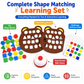 Montessori Shape Matching Board Game for Kids | Educational Learning Toy with Bell & Challenge Cards