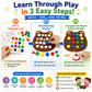Montessori Shape Matching Board Game for Kids | Educational Learning Toy with Bell & Challenge Cards