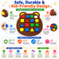 Montessori Shape Matching Board Game for Kids | Educational Learning Toy with Bell & Challenge Cards