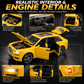Hello Toys 1:32 Cullinan Die-Cast Toy Car – Pull Back, Lights & Sound, Openable Doors (Yellow)