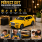 Hello Toys 1:32 Cullinan Die-Cast Toy Car – Pull Back, Lights & Sound, Openable Doors (Yellow)