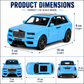 Hello Toys 1:32 Cullinan Die Cast Model Car for Kids, Pull Back Toy Car with Light & Sound, Openable Doors, Hood & Trunk, Metal Collectible SUV, Sky Blue