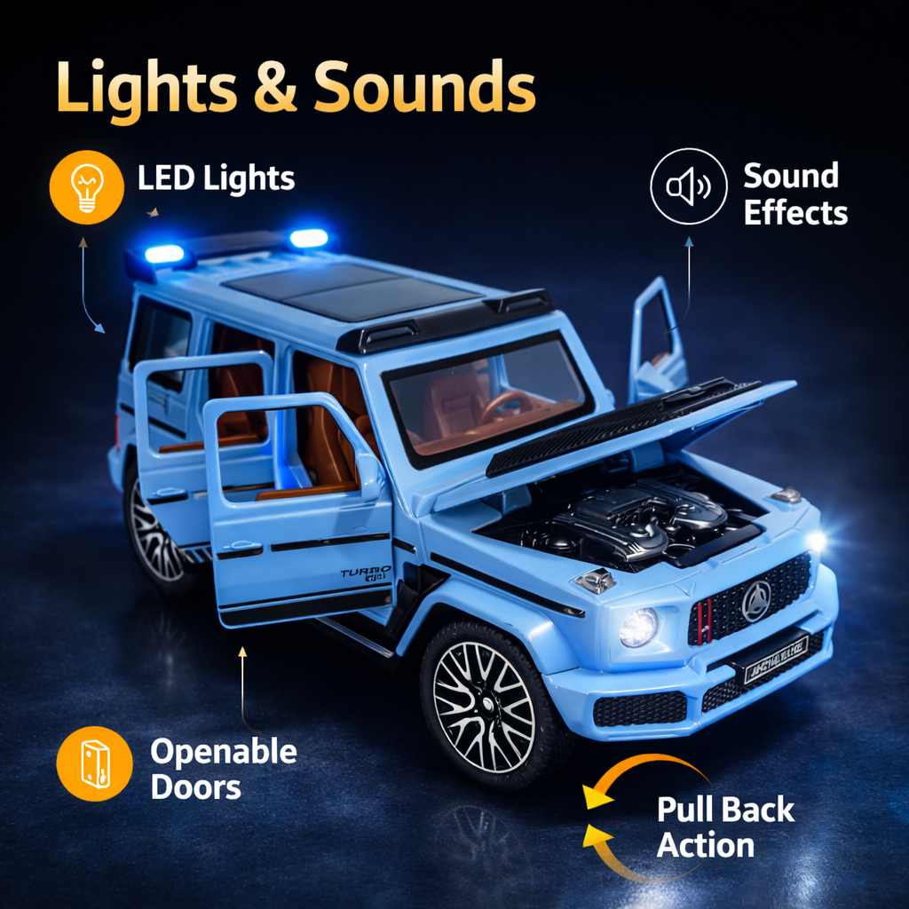 1:32 Diecast Blue G Wagon Model Car