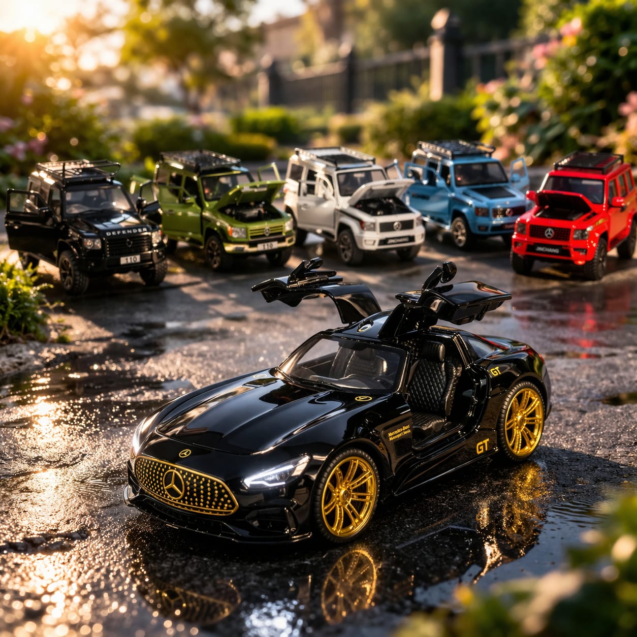 Hello Toys Vision AMG GT Diecast Black Toy Car with Light & Sound