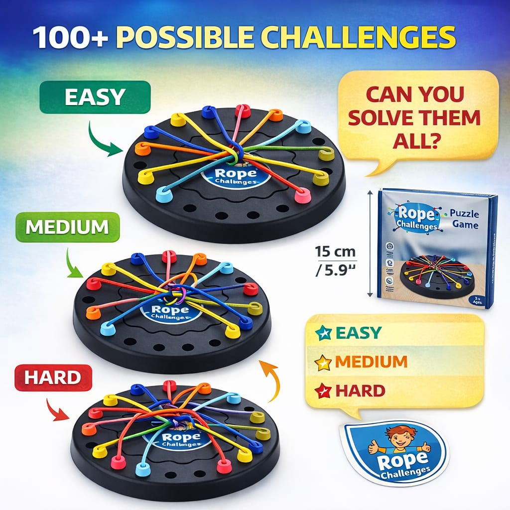 Hello Toys Rope Challenge Puzzle Game – Brain Teaser