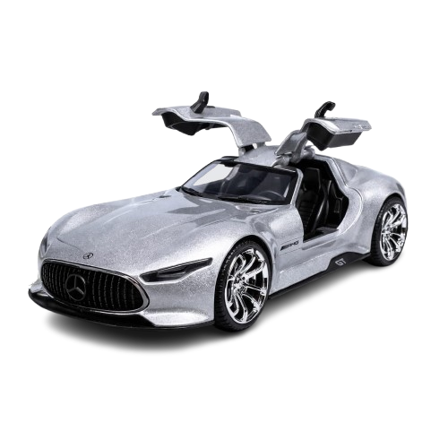 Hello Toys Vision AMG GT Diecast Silver Toy Car with Light & Sound