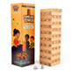 Wooden tumbling tower game 54 pcs with 2 dice for kids by Hello Toys