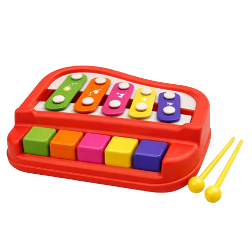 Hello Toys 2 in 1 musical toy xylophone and piano with 8 colorful keys for kids