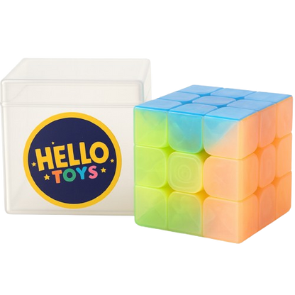 Hello Toys 3x3 jelly cube puzzle with smooth turning colorful design