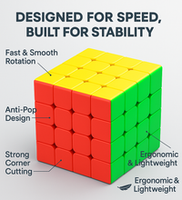 4x4 speed cube with smooth rotation for kids and adults