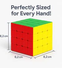 Rubik's Cube with dimensions labeled 