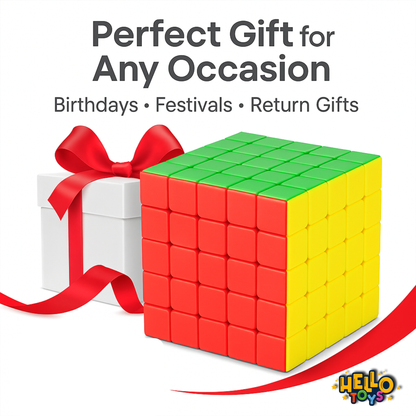 5x5 speed cube puzzle gift toy with sticker and thank you card