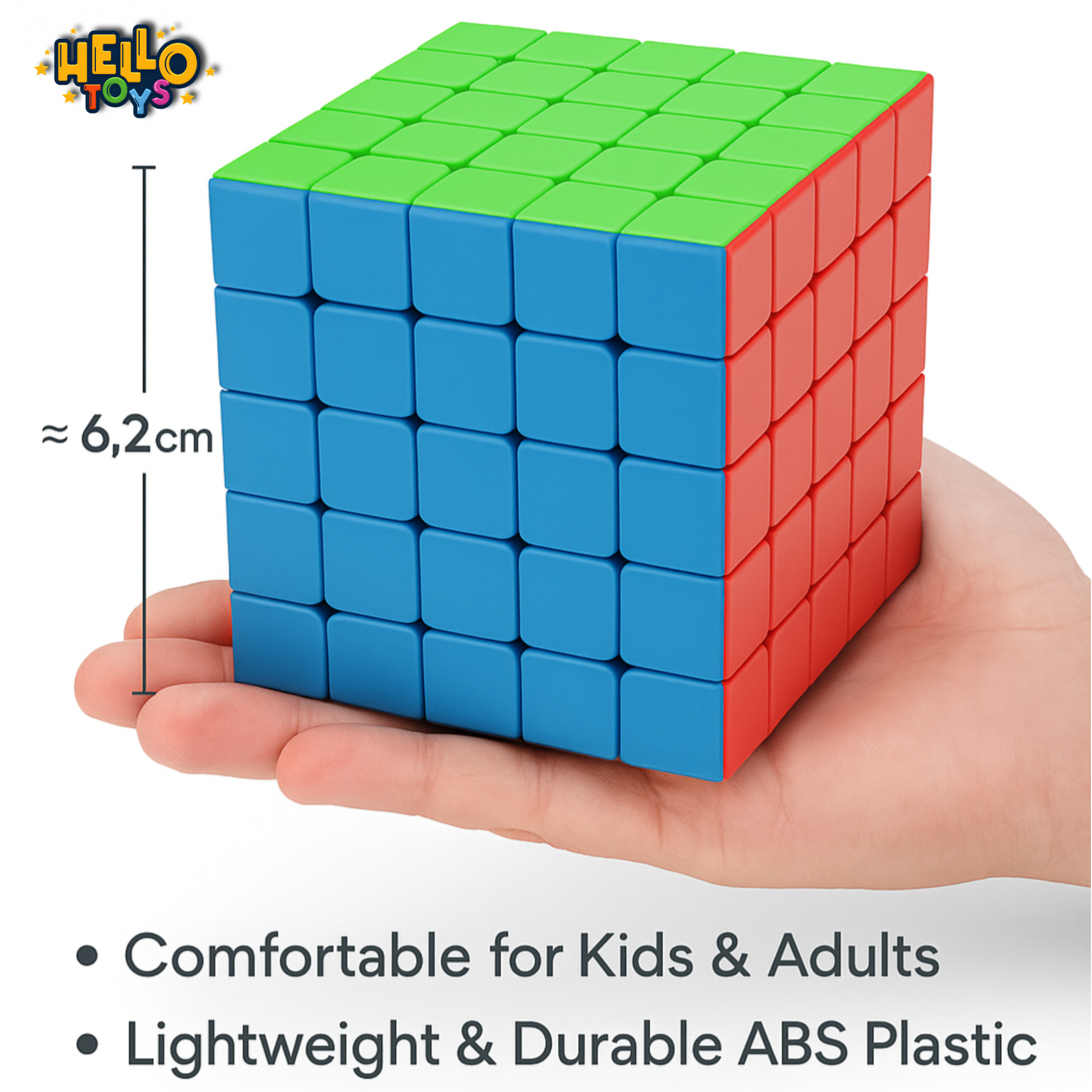 5x5 speed cube with smooth rotation for kids and adults