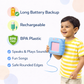 Rechargeable educational card reader toy with long battery backup safe rounded edges and sound effects