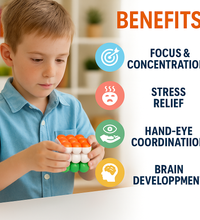 Colorful 3x3 bubble cube educational puzzle toy benefits