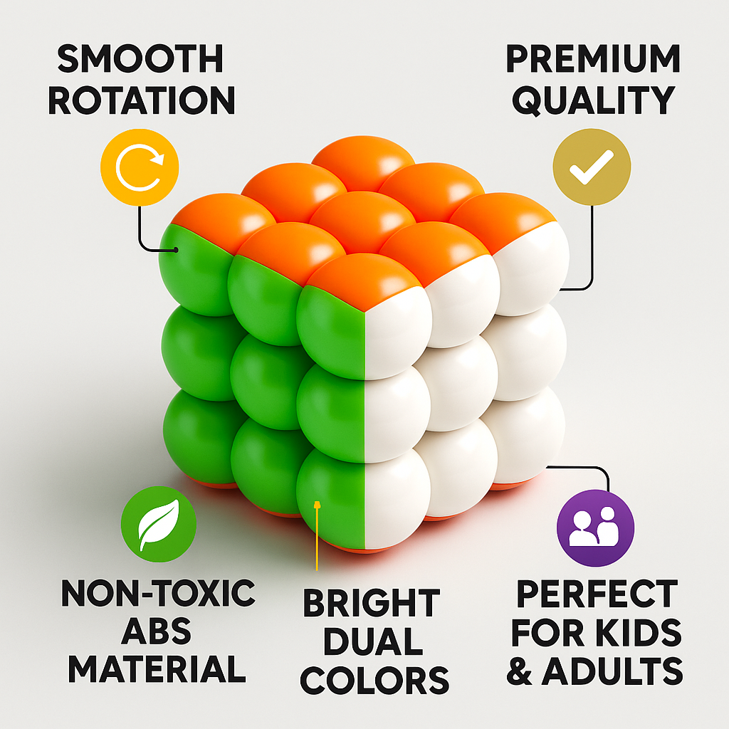 Colorful 3x3 bubble cube educational puzzle toy