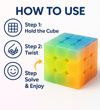 Colorful translucent jelly cube puzzle educational toy