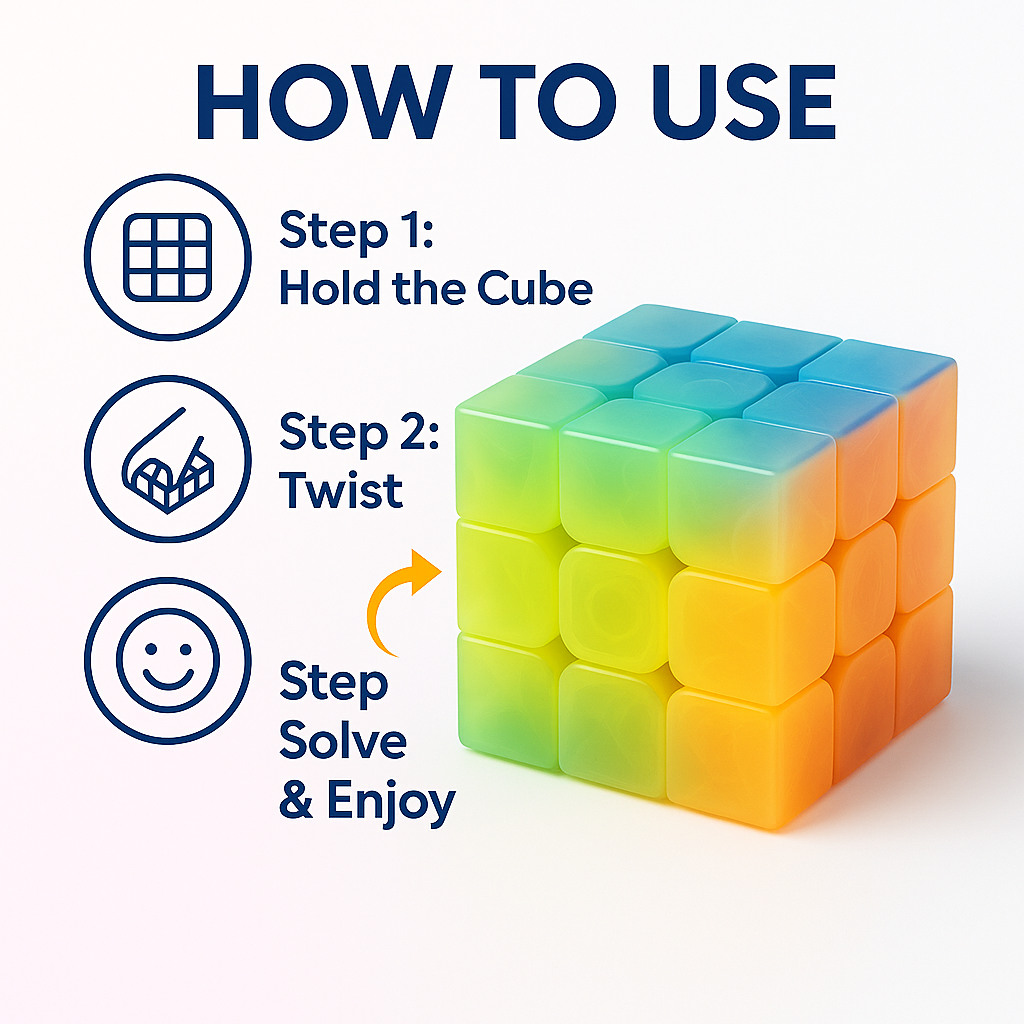 Colorful translucent jelly cube puzzle educational toy