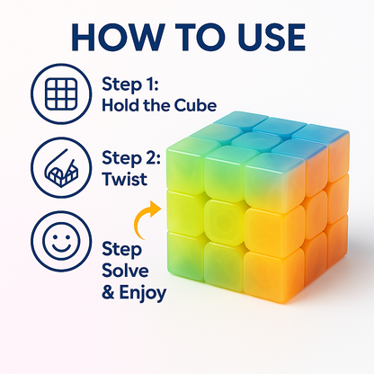 Colorful translucent jelly cube puzzle educational toy