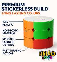 Hello Toys cylindrical cube scrambled shape mod brain teaser