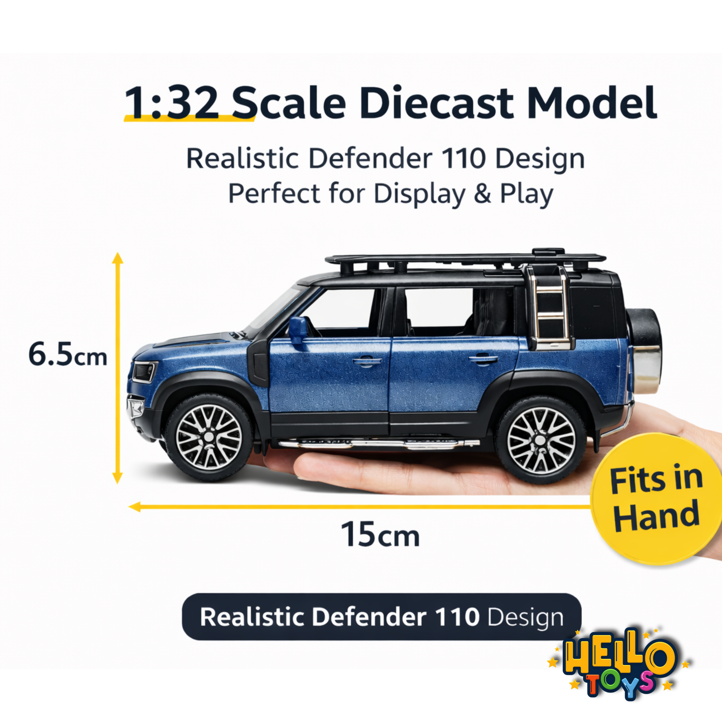 1 32 diecast Defender dimensions