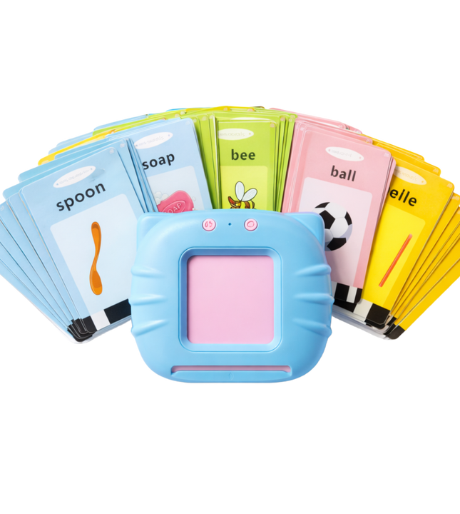 Kids educational flash card reader talking learning toy with flash cards