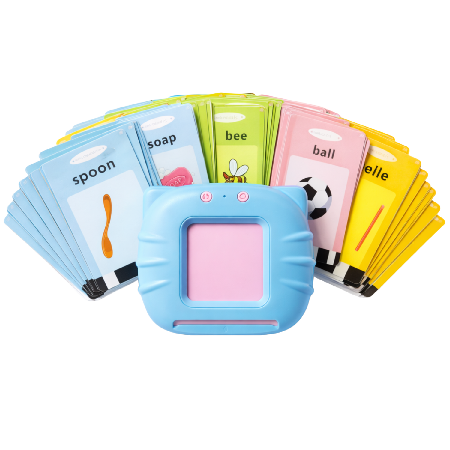 Kids educational flash card reader talking learning toy with flash cards