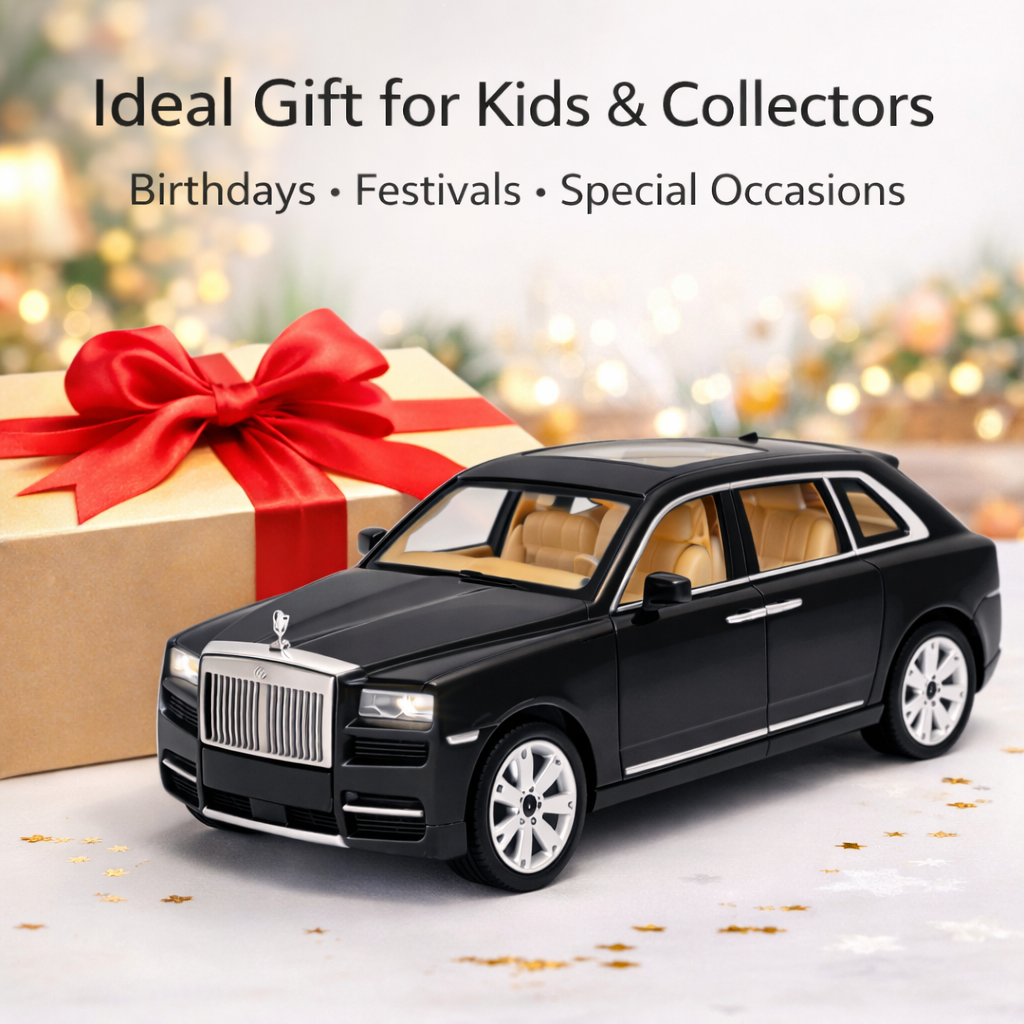 Luxury SUV diecast model car gift toy with sticker and thank you card