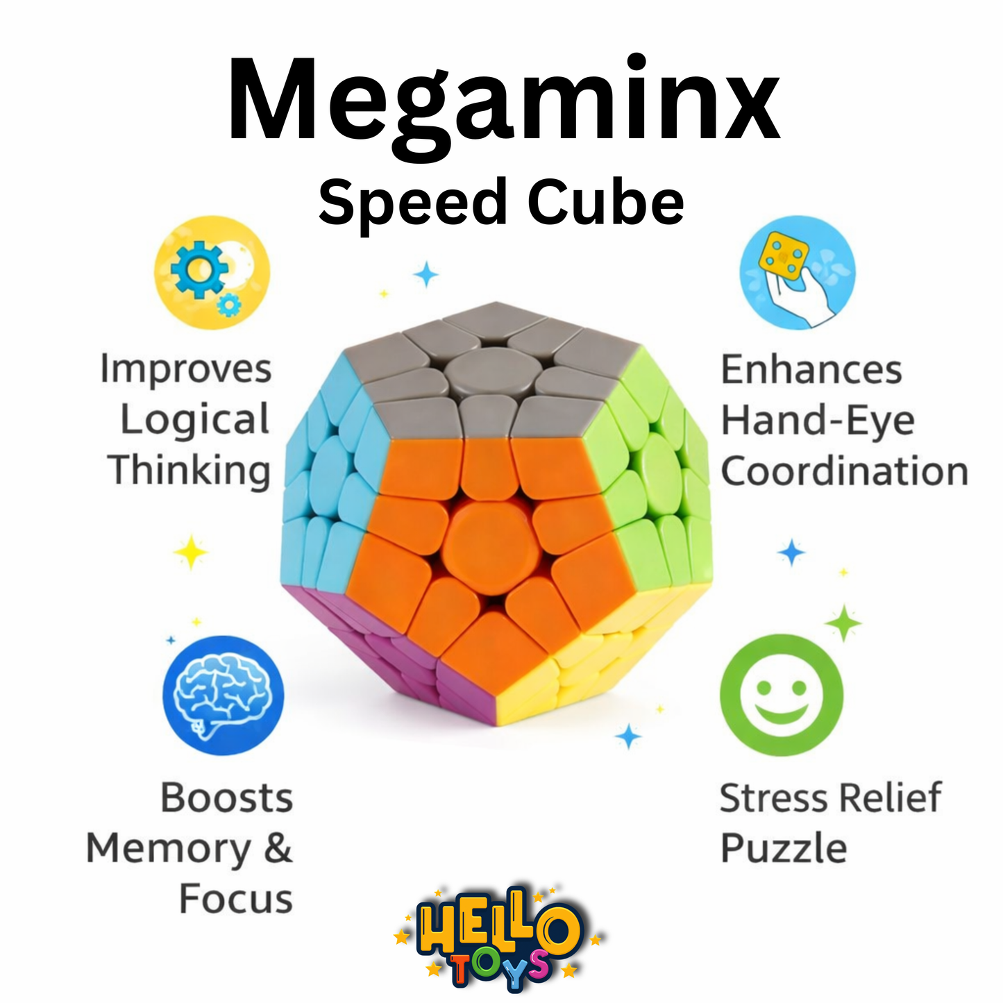 Megaminx brain development puzzle toy for focus and logical thinking