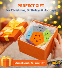 Hello Toys Megaminx magic cube gift toy with brand sticker and thank you card