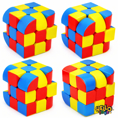 Close up of Penrose Cube impossible illusion puzzle