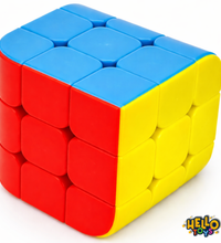 Penrose cube optical illusion puzzle side angle view