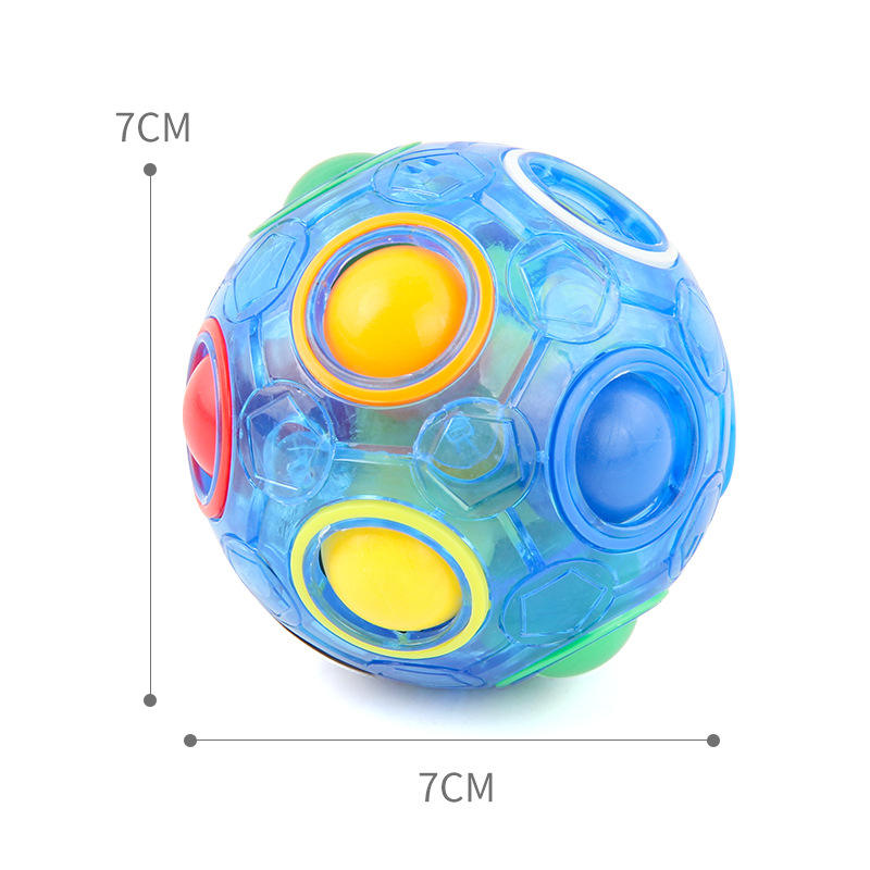 7cm magic rainbow puzzle ball size reference image