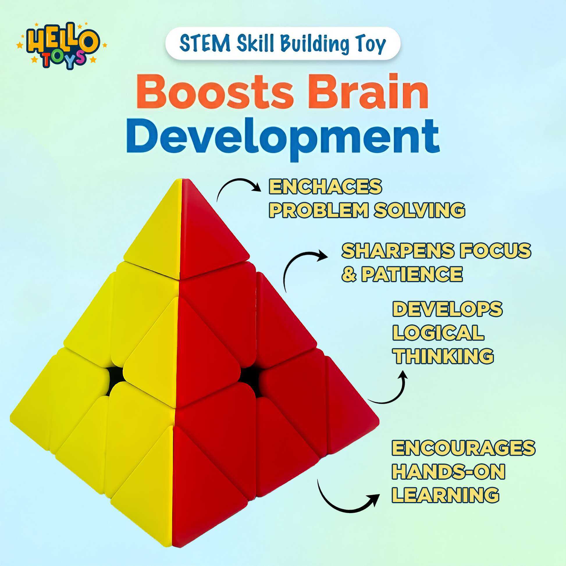 Pyramid cube educational brain development toy