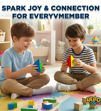 Pyramid cube puzzle gift toy with sticker and thank you card