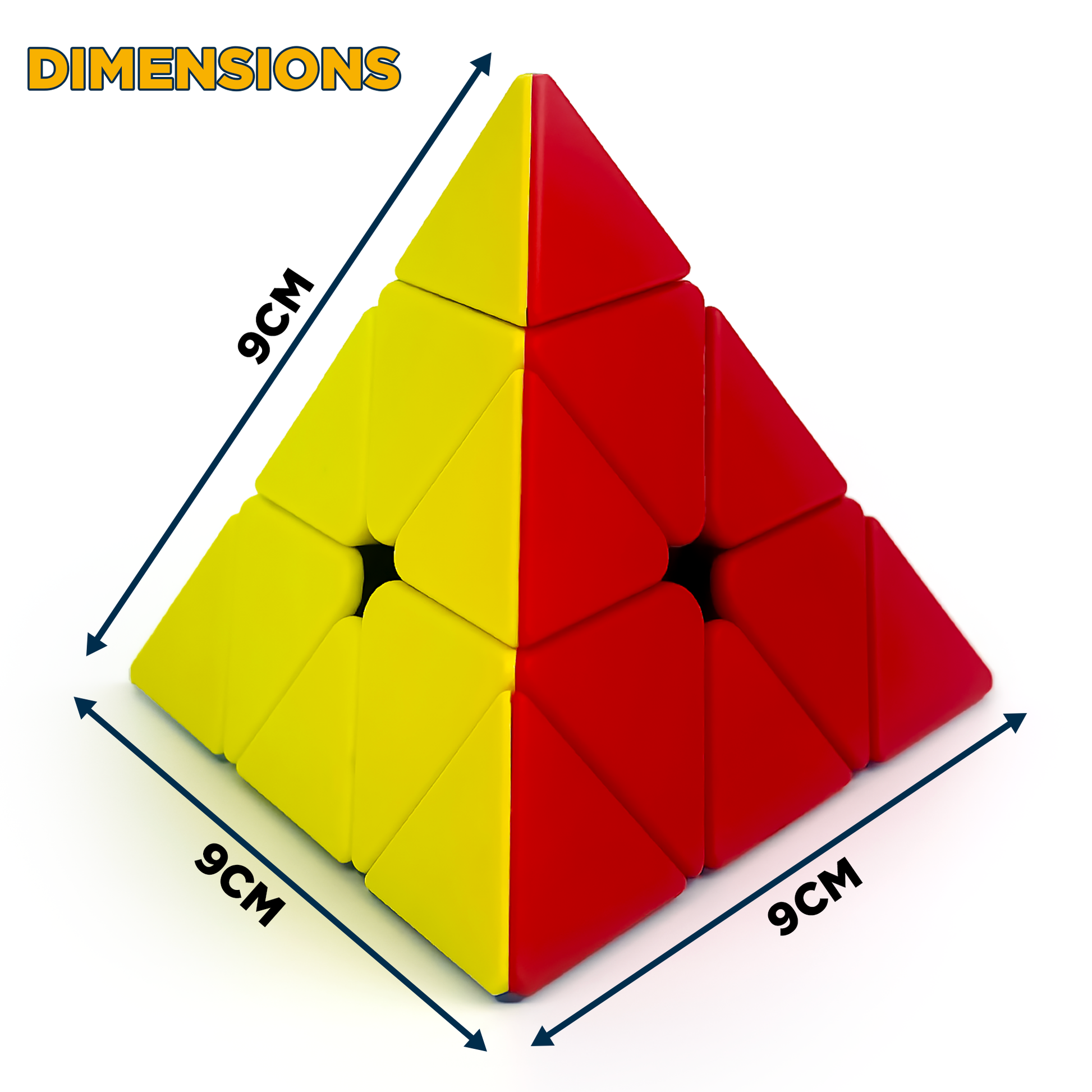 hello toys pyramid cube pyraminx puzzle dimensions