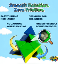 Pyraminx speed cube triangular puzzle for kids and adults