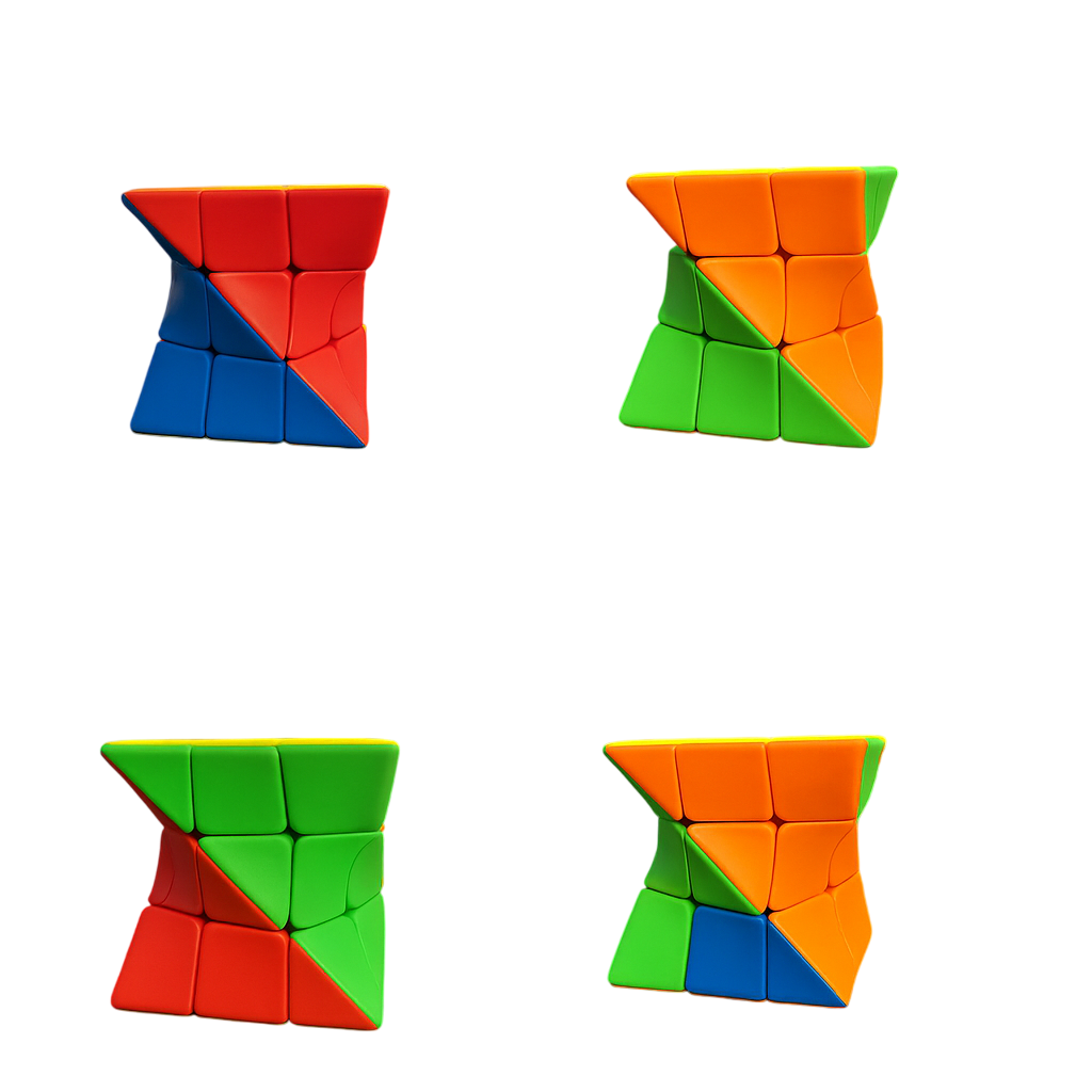 Twister cube puzzle shape mod speed cube side view