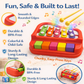 Close up of colorful xylophone and piano keys educational toy